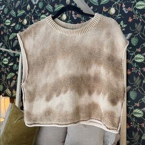 Free People Tan Sleeveless Sweater